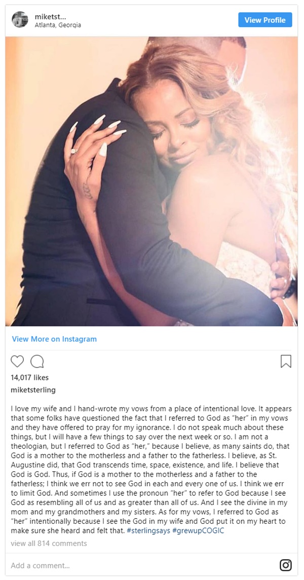 Michael Sterling Profess His Love to His Wife Eva Marcille 