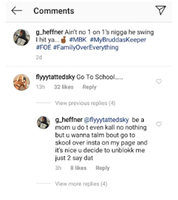 Black Ink Crew's Sky’s Son Des Shade HER with Subliminal Post