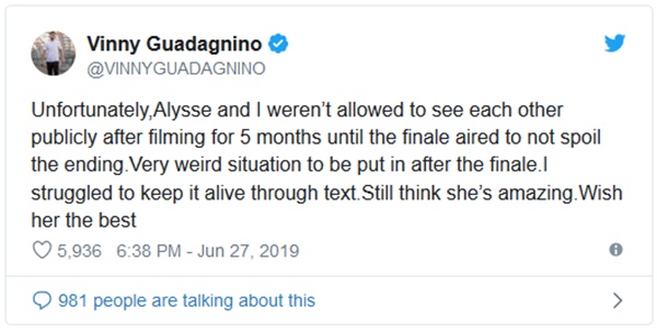 Double Shot at Love: Vinny Guadagnino + Alysse Joyner NOT Together