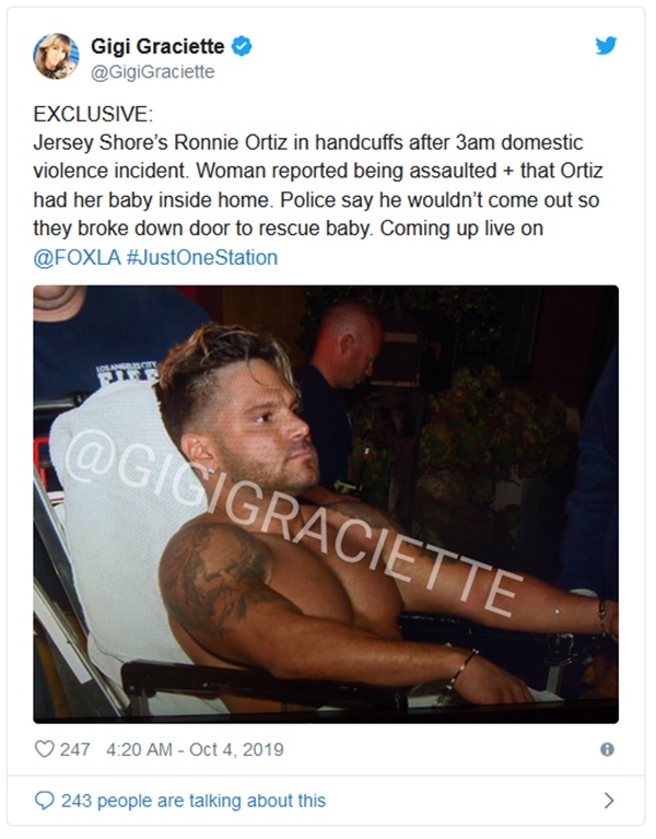 "Jersey Shore" Star Ronnie Ortiz-Magro Was Charged With Kidnapping