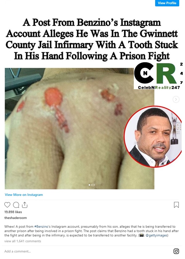 Benzino Fights Fellow Inmate; Sent To Infirmary