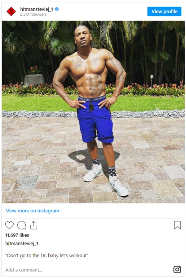 Stevie J Post Mouth-Watering Body Pic But Fans Clown His Legs