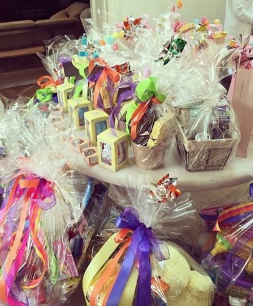 Easter baskets by Kourtney Kardashian for the kids